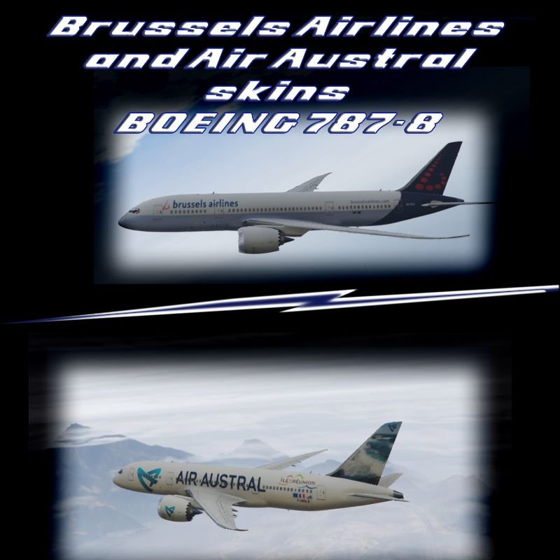 B60f3e boeing 787 8 brussels airlines and air austral